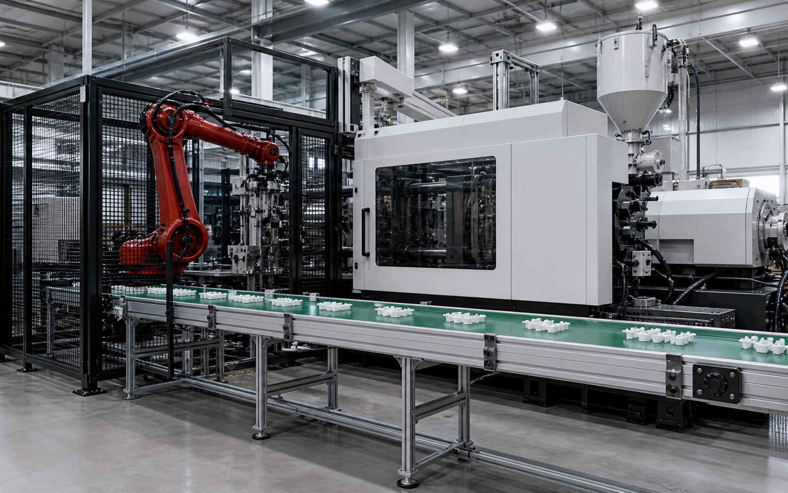 Large injection molding machine in Vicmold standard production area
