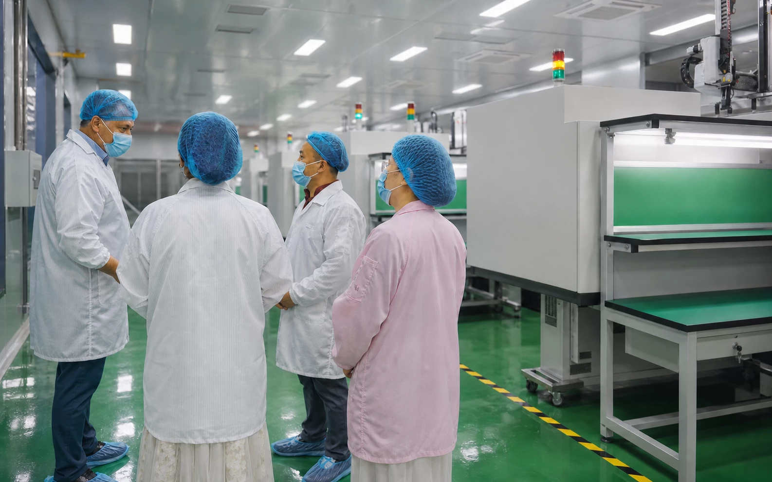 Cleanroom tour with overseas clients