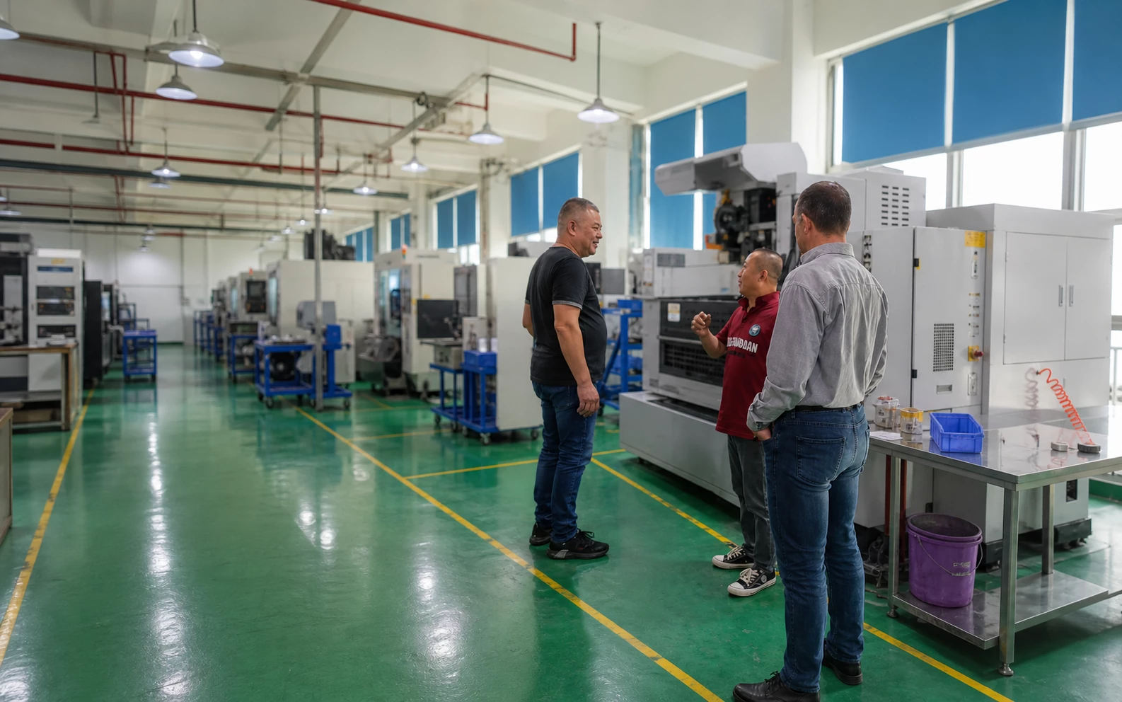 Mold shop tour during a factory audit